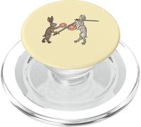 Marginalia Medieval - Duelo de Espadas de Conejo - MargiKnights PopSockets PopGrip para MagSafe