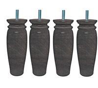 Margot Real Juego de 4 Patas de somier, Madera de Roble, Sólo, 7,5 x 7,5 x 20 cm, 4 Unidades