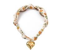 MarHermoso Collar con dije de bufanda para mujer, gargantilla de acero inoxidable, colgante de corazón, moderno, vintage, hecho a mano, joyería de regalo de estilo bohemio occidental, Medio, Chapado