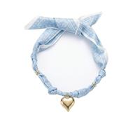 MarHermoso Collar con dije de bufanda para mujer, gargantilla de acero inoxidable, colgante de corazón, moderno, vintage, hecho a mano, joyería de regalo de estilo bohemio occidental, Medio, Chapado