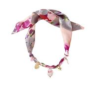 MarHermoso Gargantilla para mujer, estilo Westcowboy, colgante de acero inoxidable, hecho a mano, joyería, regalo, leopardo, seda, bandana, moderno, vintage, Medio, Chapado en oro, Sin piedra preciosa