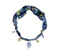 MarHermoso Gargantilla para mujer, estilo Westcowboy, colgante de acero inoxidable, hecho a mano, joyería, regalo, leopardo, seda, bandana, moderno, vintage, Medio, Chapado en oro, Sin piedra preciosa