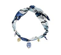 MarHermoso Gargantilla para mujer, estilo Westcowboy, colgante de acero inoxidable, hecho a mano, joyería, regalo, leopardo, seda, bandana, moderno, vintage, Medio, Chapado en oro, Sin piedra preciosa