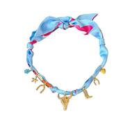 MarHermoso Gargantilla para mujer, estilo Westcowboy, colgante de acero inoxidable, hecho a mano, joyería, regalo, leopardo, seda, bandana, moderno, vintage, Medio, Chapado en oro, Sin piedra preciosa