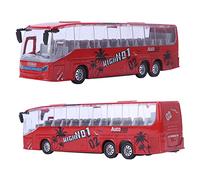 Marhynchus 1:50 Modelo de Autobús de Tránsito de Aleación a 1:50 Tomado de Juguete Break Back con Música Ligera Abierta Puertas para NIÑOS Niños Biños de Regalos (Rojo)