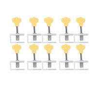 Marhynchus 10 Conjuntos Bloqueos de Ventana Deslizante Cerraduras de la Puerta Deslizante de la Ventana Locos de Seguridad de un Orificio Ajustable para Ventanas Deslizantes Verticales (SILVER)