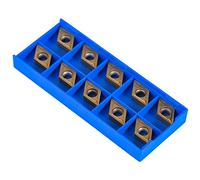Marhynchus 10 Pcs Insertos de Carburo CNC Duraderos Insertos de la Veleta/ala para la Herramienta de del Torno con Caja, Puntas de Carburo, Adecuado para el Procesamiento Ordinario de Acero y Acero