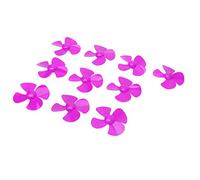 Marhynchus 10 Piezas de Hélice de 4 Cuchillas de 80 Mm, Accesorios de Modelo de Juguete Giratorio de Plástico ABS con Orificio de 2 Mm, para Juguetes de Barco de Coche de Control (Rosa roja)