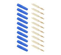 Marhynchus 10 Piezas de Larga Duración 2 Mm Enchufes de Plátano Macho de 2 Mm con Cubierta Protectora, Potencia Estable con Enchufe de Metal Dorado para Dispositivos de Prueba, Tecnología CNC, 30