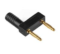 Marhynchus 10 Piezas U52 Conector Banana de 2 Mm Conector de Cortocircuito de Doble Fila Conector de Cable de Bricolaje Negro, Contacto Confiable, Amplia Aplicación, Resistencia a
