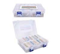 Marhynchus 1450pcs 145 Valores Kit de Resistencia de Resistencia Metal Resistencia de Resistencia 1Ω-1mΩ 1/4W con ± 1% de Tolerancia para Ingenieros de Productos Electrónicos de Bricolaje