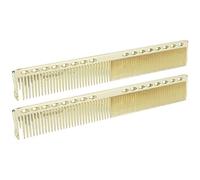 Marhynchus 2 Piezas de 2 Piezas Circuito de Peinado de Peinado de Peinador de Cabello de Cabello de Acero Inoxidable con Dientes Densos y Escasos para Barberos o Uso Doméstico (GOLD)
