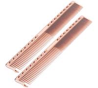 Marhynchus 2 Piezas de 2 Piezas Circuito de Peinado de Peinado de Peinador de Cabello de Cabello de Acero Inoxidable con Dientes Densos y Escasos para Barberos o Uso Doméstico (Oro rosa)