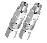 Marhynchus 2 Piezas de Junta de Pulverizador sin Aire de Acero Inoxidable Conector de Manguera Giratorio de 360 grados con Conexión Macho Hembra de 1/4 Pulgadas para Reemplazo de