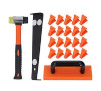 Marhynchus 23 Herramientas para Pisos Laminados, Mazo de Doble Cara, Barra de Tracción de Acero CRV, Bloque de Roscado Resistente, 20 Espaciadores para Instalación de Madera Dura Laminada