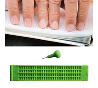 Marhynchus 4 Líneas 28 Celdas Braille Slate Excelente Experiencia de Escritura Herramientas de Plástico Livianas con Práctica de Lápiz óptico para los Ciegos