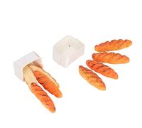 Marhynchus 40pcs Mini Muñeco de Pan en Miniatura Muñeca Muñeca Pan Material de Resina Segura con 10 Bases para Niños Regalos