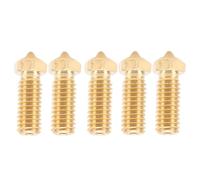 Marhynchus 5 Boquillas de Latón de 0,4 Mm, Repuesto de Boquilla Hotend Mecanizada CNC con Forma de Embudo Pulido para Impresión de Alta Velocidad y Prevención de Obstrucciones