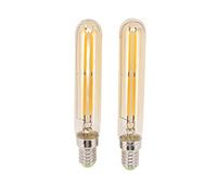 Marhynchus 6 Uds Bombillas de Tubo LED 4W E14 Soporte 220-240V Bombillas LED 2300K Bombillas de Lámpara de Luz Tubular T20x120 para Iluminación (Oro)