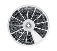 Marhynchus 600 Piezas 12 Tipos de Tornillos Pequeños, Tuercas y Pernos, Kit Surtido M1 M1.2 .4 .6 con Caja de Almacenamiento de Plástico para Relojes, Gafas, Reparación Electrónica