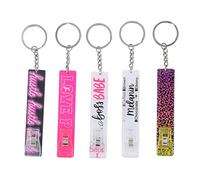 Marhynchus Acryl -Light Grave Set para Billetera de Bolsas de Ropa, Tarjetas Préstamo 5 Piezas para Uñas Largas, Llavero Portátil