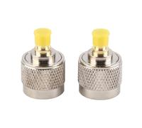 Marhynchus Adaptador Coaxial de Conector RF Tipo N Macho a SMA Hembra de 2 Piezas, Material de Cobre Chapado en Oro, Ancho de Banda de Frecuencia Amplia 0,6 GHz, con Aislamiento d