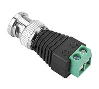 Marhynchus Adaptador Macho BNC de 10 Piezas, Conector Coaxial ABS Verde para Cámaras de Seguridad CCTV, Terminal de Conexión Rápida con 2 Terminales de Tornillo