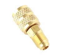Marhynchus Adaptador SAE Macho de 1/4 de Pulgada a SAE Hembra de 5/16 de Pulgada, Componente de Enfriamiento de Latón para Acondicionadores de Aire R410A y Sistemas HVAC (R410A exterior 1/4SAE