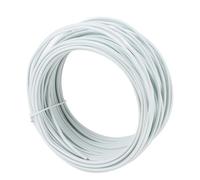 Marhynchus Alambre de Unión de Hierro Galvanizado, Resistente Al óxido y Flexible, para el Cable de Telecomunicaciones de PVC, 1.5 Mmx20m, Adecuado para Uso Interno y Exterior (WHITE)