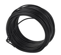 Marhynchus Alambre de Unión de Hierro Galvanizado, Resistente Al óxido y Flexible, para el Cable de Telecomunicaciones de PVC, 1.5 Mmx20m, Adecuado para Uso Interno y Exterior (BLACK)