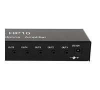 Marhynchus Amplificador de Auriculares de 10 Canales Divisor de Auriculares Estéreo con Control de Volumen Individual y Adaptador de Corriente de 12 V para Escenario de Estudio y Varios