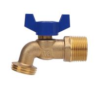 Marhynchus Babero para Manguera de Latón, Salida de Manguera de Jardín con Rosca Macho de 3/4 de Pulgada con Válvula de Bola de Cuarto de Vuelta, para Uso de Agua en Exteriores, Jardinería