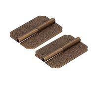 Marhynchus Bisagra China de Latón Antiguo para Gabinete, 2 Juegos de Herrajes para Muebles, 3,1 X 2, Pulgadas, Diseño Plegado para Joyero, Gabinete, Decoración del Hogar con Estilo Retro