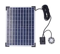 Marhynchus Bomba de Fuente con Energía Solar Fuente de Agua Solar de Silicio Monocristalino Panel de 15 W 500 L H 120 Cm Spray 4400 MAh Batería para Baño de Pájaros Jardín Estanque Patio