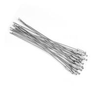 Marhynchus Cable de Cable de Alambre de Acero de Acero Inoxidable Anillo de Llave de con Bloqueo de Tornillos, Herramienta Multipropósito para los Accesorios Inclinados, 20 Piezas/Bolsas