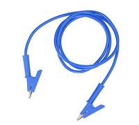 Marhynchus Cable de Prueba de Clamp/Holder de Cocodrilo Dual de 20A de Latón con Vaina de Silicona, Voltaje de 3000 V para Proyectos Eléctricos de Vehículos de Automóviles, Probador de Voltaje (BLUE)