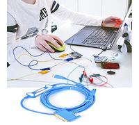Marhynchus Cable PLC Azul USB-SC09, Cable de Datos de Cobre con Anillo Magnético Blindado, Industrial de 3 Metros, para Línea de Descarga