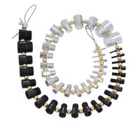 Marhynchus Calibre de Rosca de Tamaño de Perno, 44 piezas Kit de Comprobador de Rosca de Tuerca de Tornillo de Acero Inoxidable con 23 Tamaños Imperiales y 21 Métricos, Bucles Desmontables para