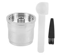 Marhynchus Cápsula de café Reutilizable de Acero Inoxidable 304, Cápsula de café Recargable Compatible con Máquinas X7 Y3 Y5 para Elaboración de Cerveza Ecológica con Cepillo de Cuchara