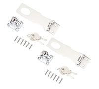 Marhynchus Cerradura con Llave, Perilla Giratoria de Acero Inoxidable, Cerradura de Seguridad para Gabinete de 2 Piezas con Llaves para Seguridad de la Oficina en el Hogar