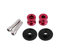 Marhynchus Cierre de Brazo de la Motocicleta de 2 Piezas Sliders CNC de Aluminio de Aluminio Mecanizado con Dura CNC de Soporte con Labios Elevados y Anillos de 6 Mm de 8 Mm 10 Mm Swingm (6mm rojo)