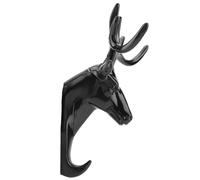 Marhynchus Cierro de Ciervo Hanger Hanger Baster Monte de pared: Gancho Decorativo Ideal para Decoración de la Sala de Inicio, Duradera y Elegante - Adecuado para Sala de Estar, Baño, Estudio (BLACK)