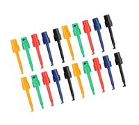 Marhynchus Clips de Gancho de Prueba de 20 Piezas, Material de Plástico y Cobre, con Resorte para Pruebas Electrónicas, Ideal para Productos IC y Microelectrónicos (gran gancho de prueba)