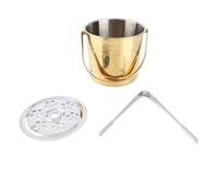 Marhynchus Cóctel de Hielo de Acero Inoxidable Profesional Cóctel Bar Recipiente de Hielo con de Filtro para Restaurante de Fiesta Bar Home Bar (GOLD)