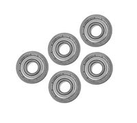 Marhynchus Cojinetes de Bolas con Brida 12x32x10mm, Paquete de 5 | Soporte de eje no extraíble, capacidad de carga axial radial, sello antipolvo que retiene la grasa, piezas de caja de