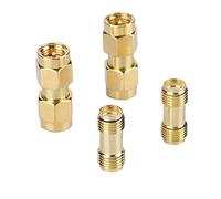 Marhynchus Conector Coaxial de RF Duradero SMA A SMA Adaptador Masculino para una Amplia Gama de Transmisión Coaxial, 2 Pares para Aplicaciones de Radiofrecuencia