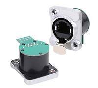 Marhynchus Conector de Panel PCB IP67 RJ45, Retardante de Llama Redondo de Grado Aeronáutico de 8 Pines con Carcasa de Inyección Blindada para Cable 24-26AWG