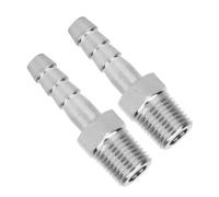 Marhynchus Conector de Rosca Macho BSPT de Acero Inoxidable de 2 Piezas de 1/4 pulg., Conector de Tubería de Acoplamiento Rápido con Junta de Púas de Precisión para Conexión de Tubería de Aire en