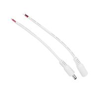 Marhynchus Conector Macho Hembra de 5,5x2,1 Mm, Enchufe de Alimentación de 5,5x2,1 Mm, Tira de Luz LED, Pequeños Electrodomésticos, Ampliamente Utilizado en, con Cables de Cámara CCTV (White)