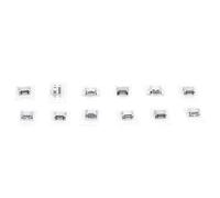 Marhynchus Conector Mini USB, Reemplazo del Conector Dip Jack de Acero Inoxidable, 12 Piezas Juego de Adaptadores de Reparación de 12 Tipos, para Usuarios de Soldadura de PCB de Reemplazo de Puerto y